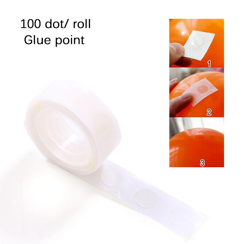 100dot point gum 5 мм* 10 м воздушный шар, веревка, фольга, шар, лазер, розовое золото, серебро, лента, украшение для свадьбы, дня рождения, вечеринки, воздушный шар, упаковка, кран - Цвет: 100dot point gum