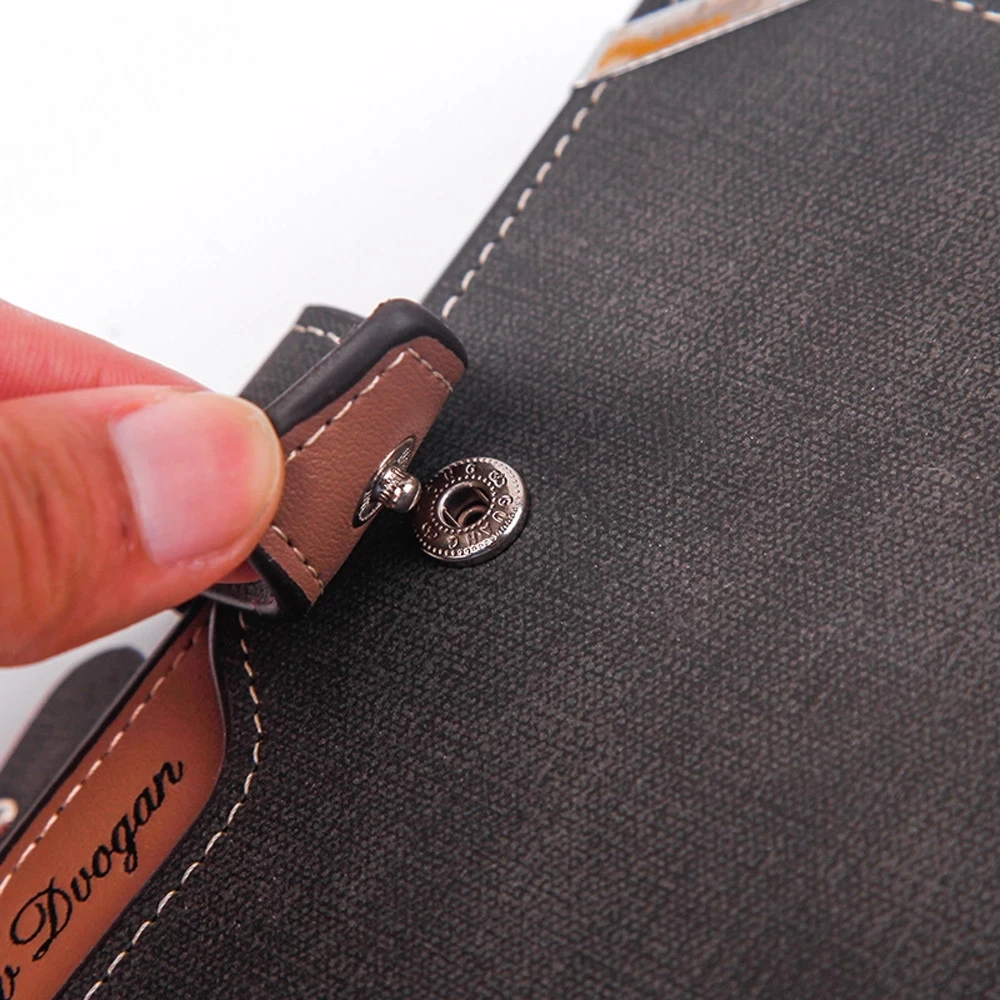 

Casual Retro Men Short Flop Wallet Leather PU Multifunction Card Holder Photo ID Credit Coin Pocket Zipper Hasp Brand Male Purse