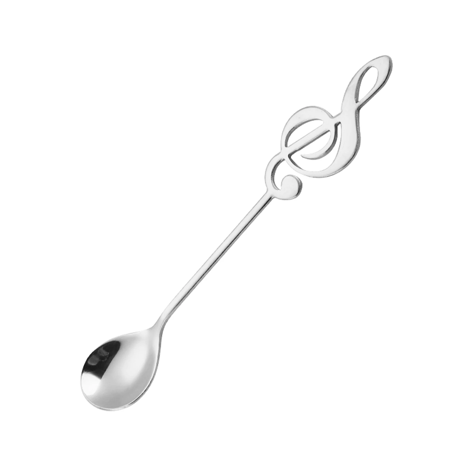 

Durable Stainless Steel Spoon Note Shape Stylish Dessert Spoon Kitchen Supplies FPing