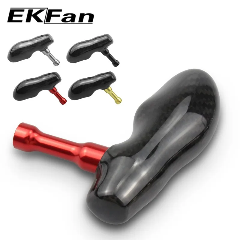 EKFAN 2021 New Model T type Carbon Fiber Knob Hadnle Suitable For SHI 6000-12000 Fishing Reel