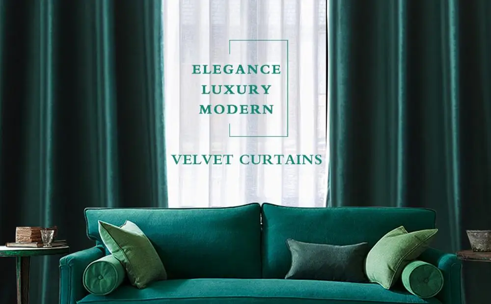 Бархатные затемняющие шторы с высоким затенением для спальни гостиной