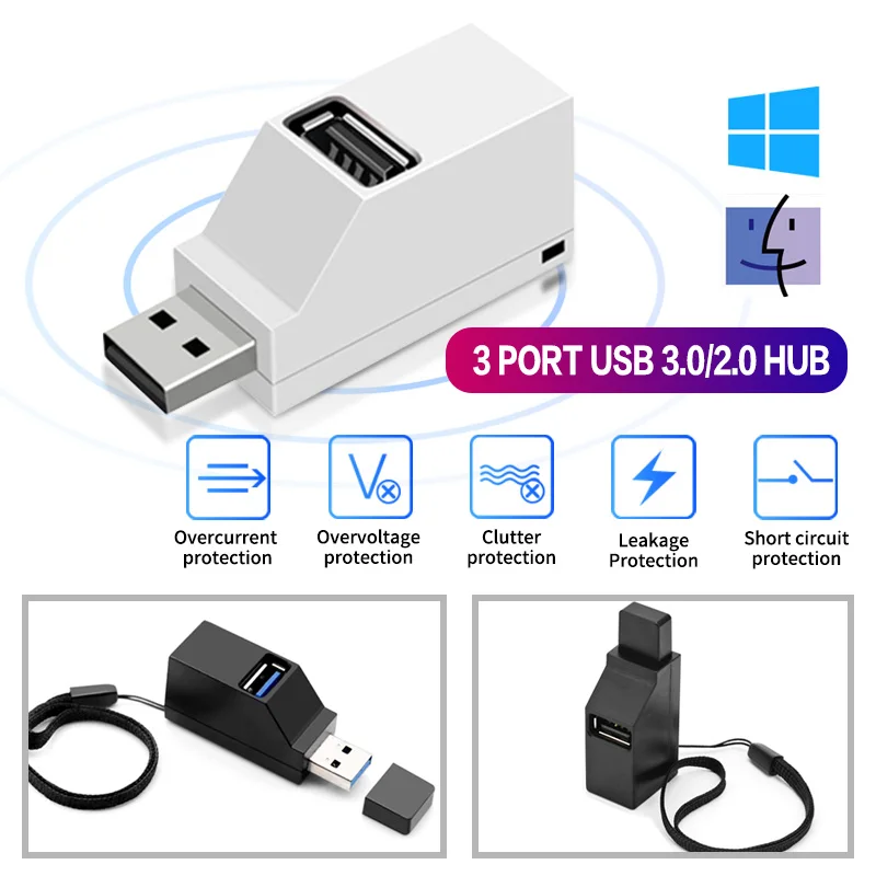 3 порты и разъёмы usb хаб usb2 0 30 удлин