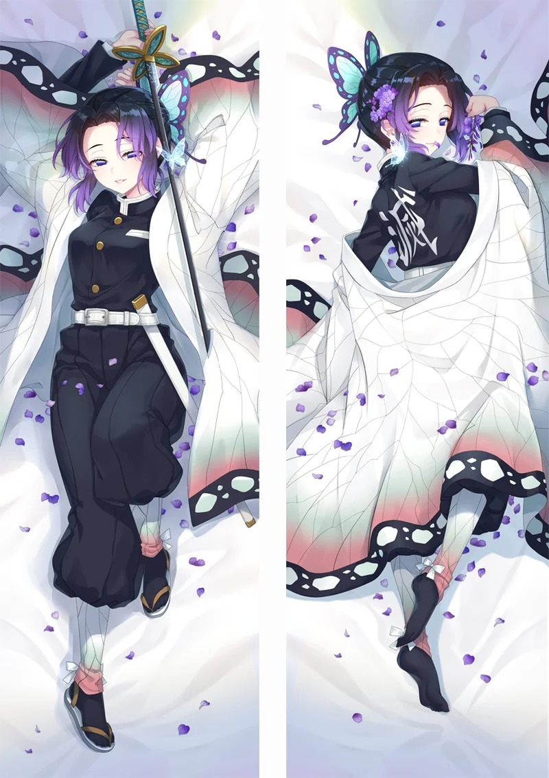 

Demon Slayer: Kimetsu no Yaiba Kamado Nezuko Kochou Shinobu Cosplay Dakimakura Pillow Case Hugging Body