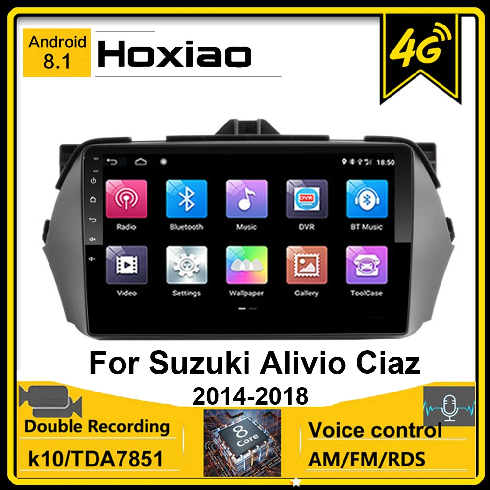 Carplay 8 Core 32G Android 1 Wifi 4G 2.5D 9 дюймов для SUZUKI Alivio CIAZ 2014 2018 2015 2016 GPS навигатор плеер
