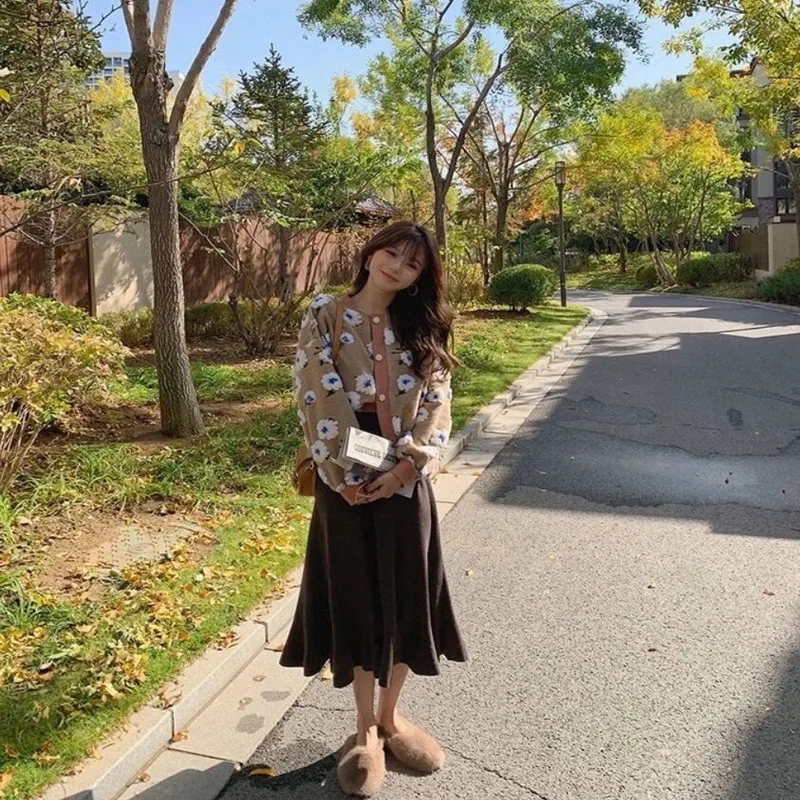 

New coat women loose and sweet temperament three-dimensional flowers short fashion all-match base coat trendy women's clothing