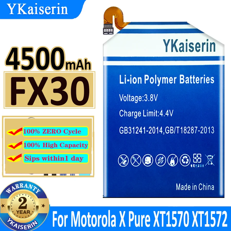 

4500mah YKaiserin Battery FX30 For Motorola Moto X MotoX Pure Edition X Style Pure X Style X+2 XT1570 XT1572 XT1575 Bateria