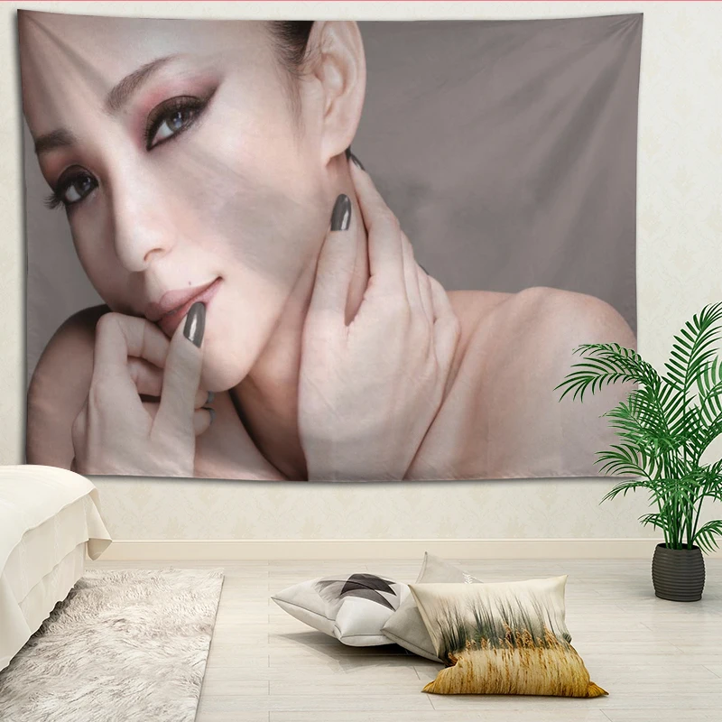 Namie Amuro Настенный декор гобелен макет комнаты живопись фон украшение стены постельное белье гобелены логотип на заказ - Цвет: 15
