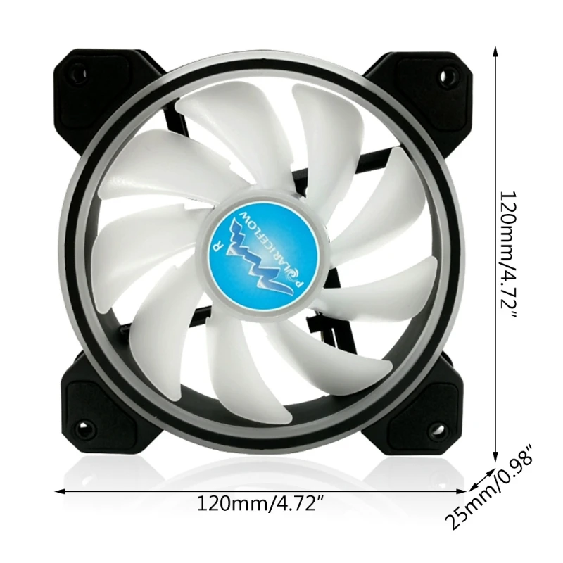 

POLARICEFLOW ARGB Watercooling CPU Radiator 120mm Computer Fan RGB Water Cooler