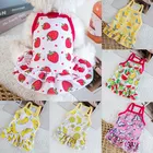 Крутое платье для собак с фруктовым принтом, юбка-слинг для домашних животных, жилет, юбка для собак, платье без рукавов, принадлежности для принцессы, щенка, летняя юбка с тонкими лямками