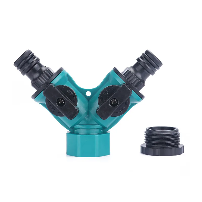 

Household Y Shunt Adapter Connector Garden Hose Faucet Switch On/Off Double-Way Water Valve Pipe Diversion Valve Ball Fittings​​