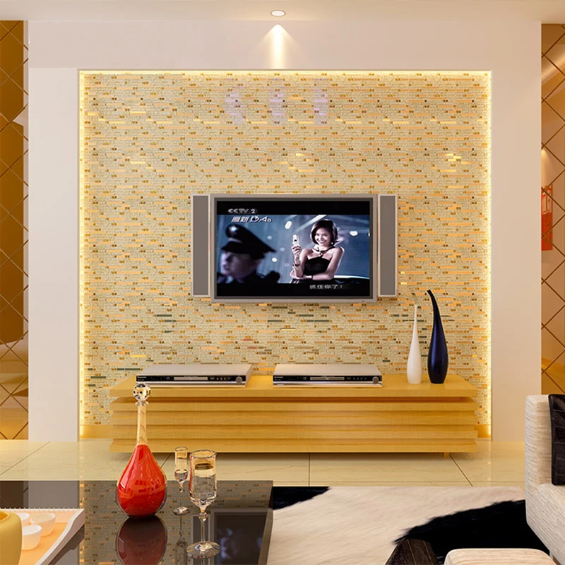 Мозаика из зеркального стекла для гостиной самоклеящаяся фоновая стена