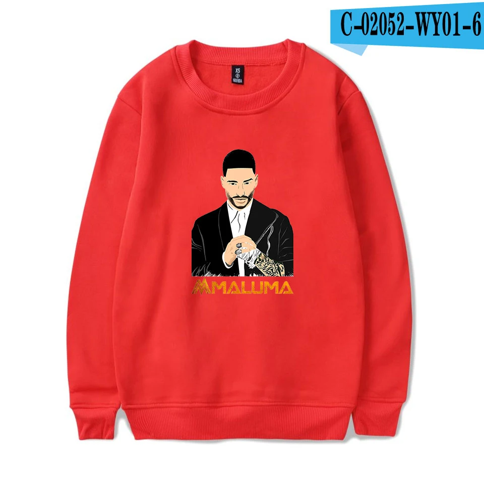 Горячая maluma монолитные толстовки для мужчин/женщин толстовки Harajuku maluma модные повседневные корейские поп осень зима - Цвет: Red