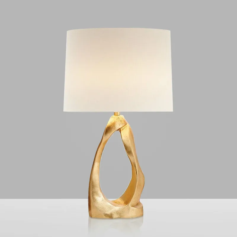 Американские креативные золотые настольные лампы современные светодиодные