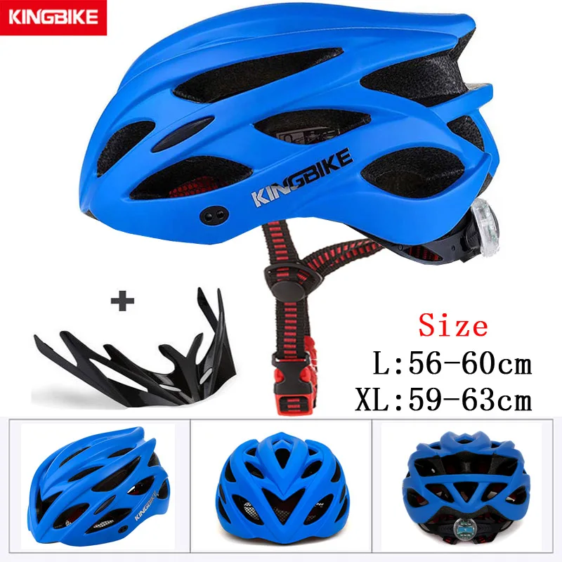A-652-blue KINGBIKE, хит, велосипедный шлем для мужчин и женщин, MTB, шоссейные велосипедные шлемы, ультралегкие, цельно формованные, EPS+ PC, велосипедный шлем, Capacete, Ciclismo - Цвет: A-652-blue
