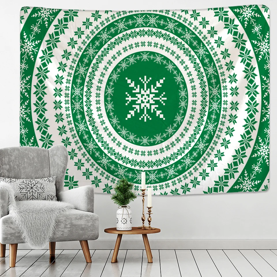 Рождество животных психоделические гобелен со сценой украшения дома настенный