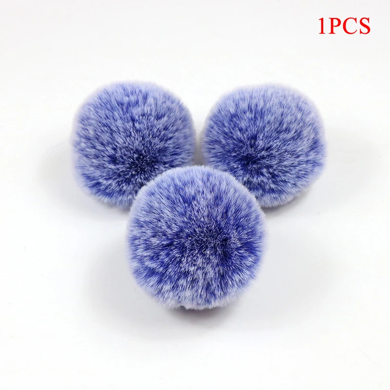 

2021 New 1pc DIY Fluffy Multicolor Pompom 7/8 cm Faux Rabbit Fur Pompom Women Caps Shoes Trendy Jewelry Bag Keychain Accessory