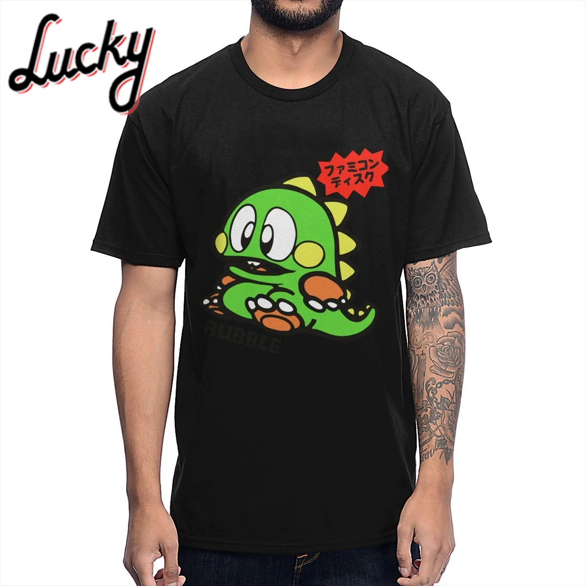 Тонкая футболка с пузырчатым помпоном в японском стиле для видеоигр Мужская