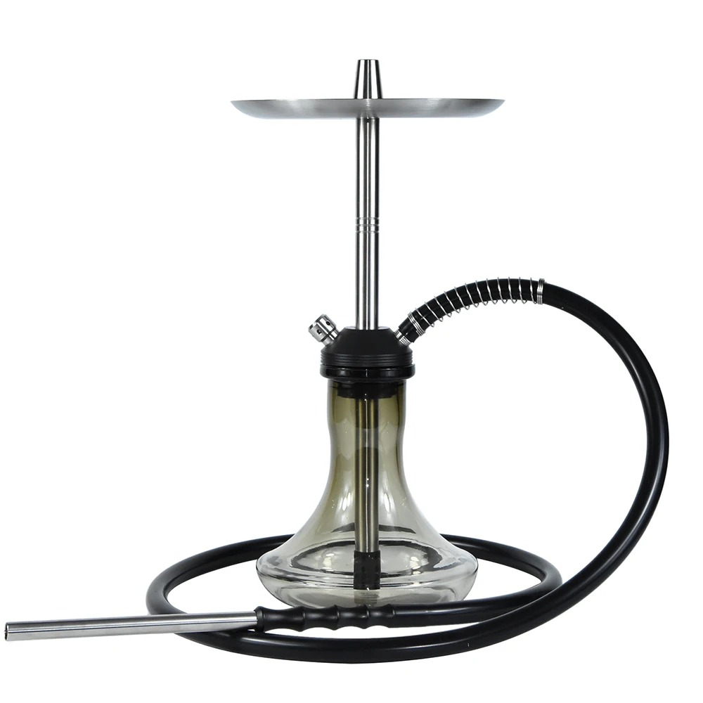 

New design wholesale stainless steel hookah shisha luxury chicha customized glass hookah in stock