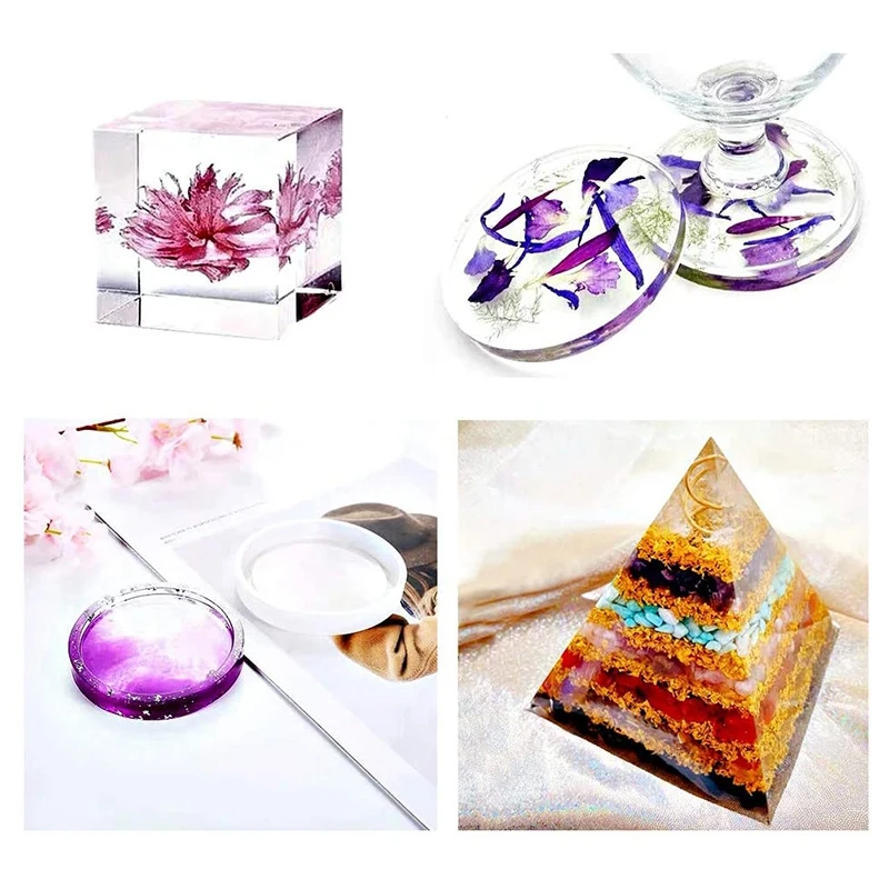 

Resin Molds Silicone Kit,Epoxy Resin Mold Including Sphere,Pyramid,Square,Round, Used for Create Art,DIY,Ashtrays