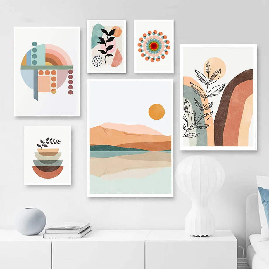 

Геометрические узоры иллюстрация абстрактные скандинавские плакаты и принты настенное искусство холст картины для гостиной домашний деко...