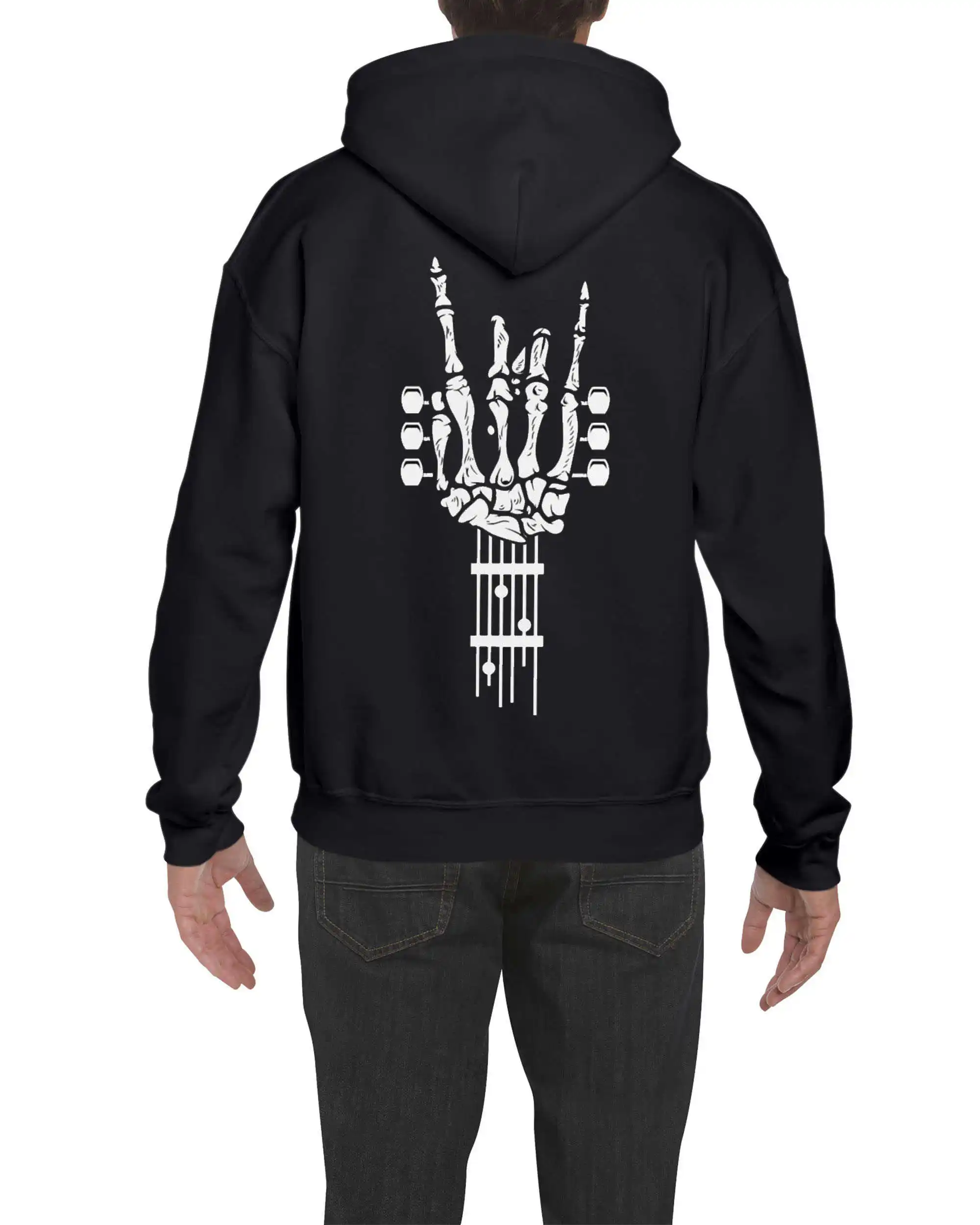 

Rock & Roll Skeleton Guitar Music Printed Men Hoodies Male Sweatshirts Fashion Warm Streetwear Casual High Quality Mens Pullover