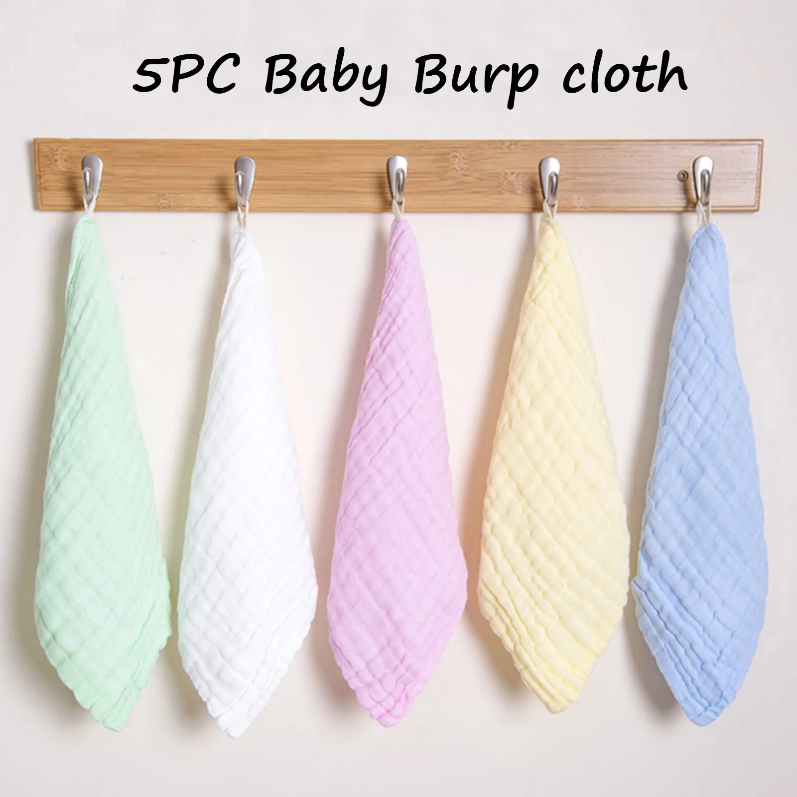 

Слюнявчик для новорожденных из чистого хлопка, 6 слоев, 5 шт.