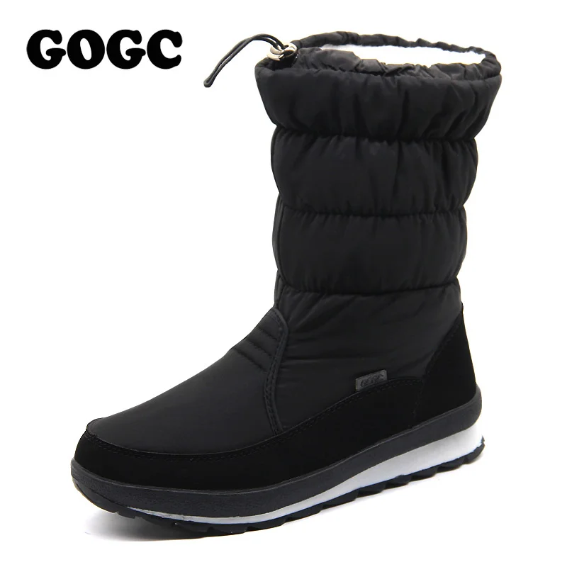 GOGC ботинки женские 2020 зимние высокого качества Женская зимняя обувь с плющовой