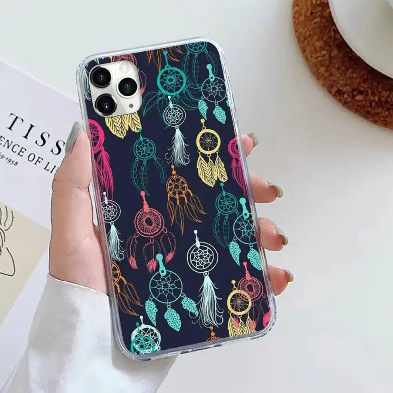 

dream catcher mandala Colorful Phone Case For iphone 12 5 5s 5c se 6 6s 7 8 plus x xs xr 11 pro max
