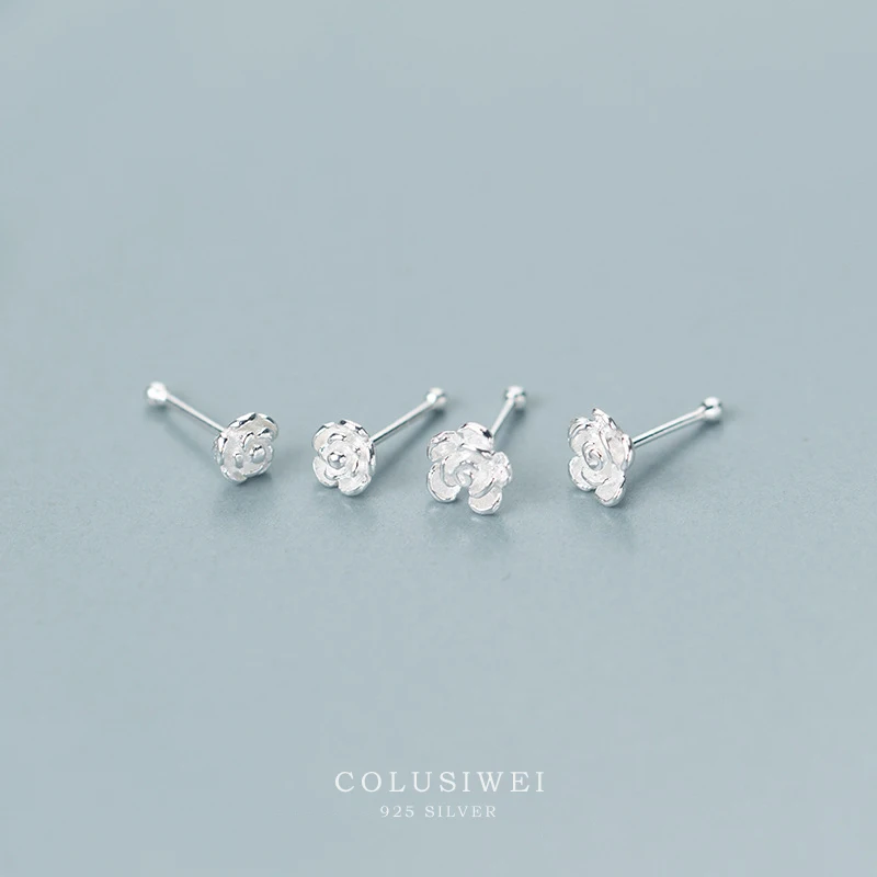 Colusiwei Новое поступление подлинное серебро 925 пробы романтическая роза маленькие