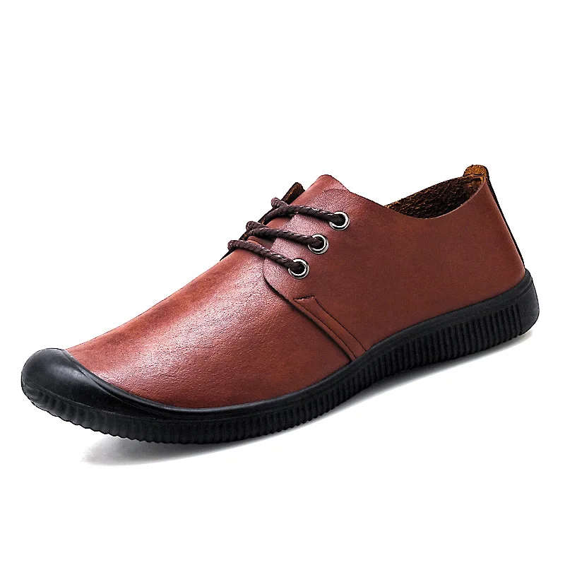 

Casual Men Leather Dress Shoes Mens Brown Black Loafers Comfortable Leather Moccasins Driving Shoes Elevator Shoes For Men 2020