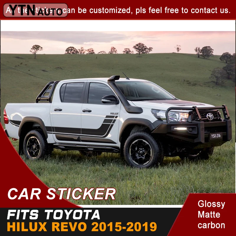 Виниловая графическая наклейка в полоску для автомобилей toyota hilux 2 шт. внешний вид