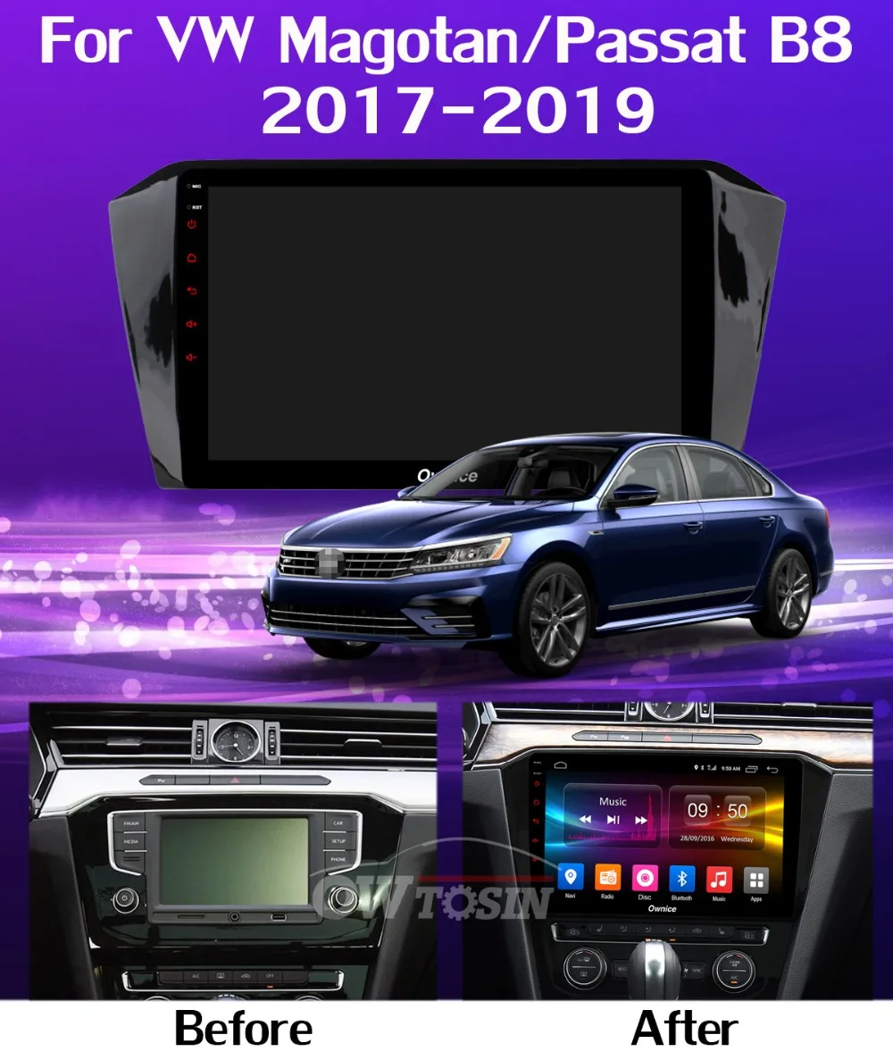360 ° 4×AHD камера 4G WiFi Android 9,0 4 Гб+ 64 Гб DSP SPDIF CarPlay Автомобильный плеер для VW Passat B8 gps радио