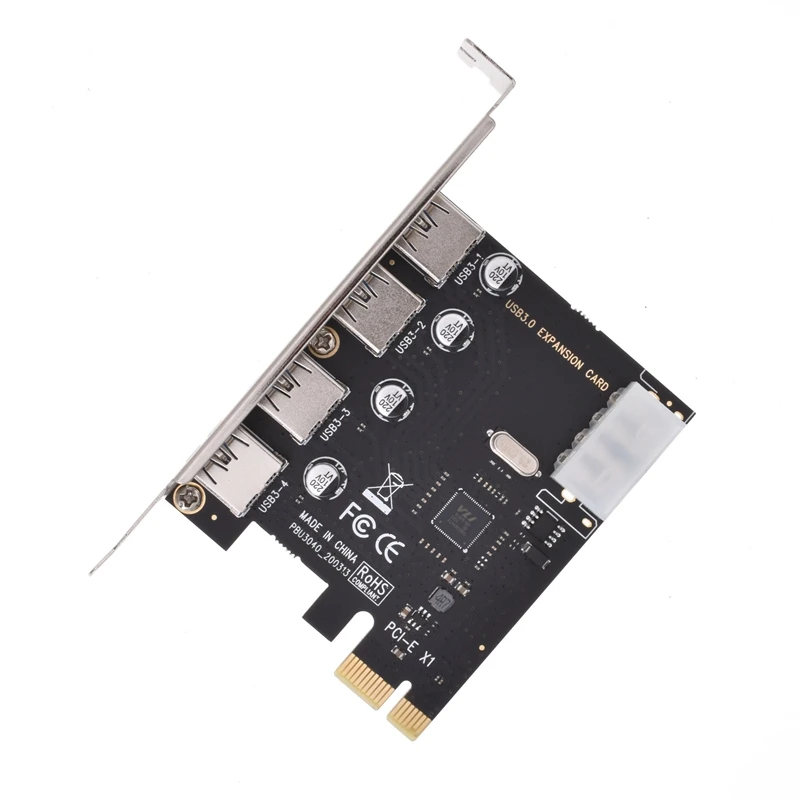 Плата расширения USB3.0 с 4 портами PCI E на плата для компьютера контактная