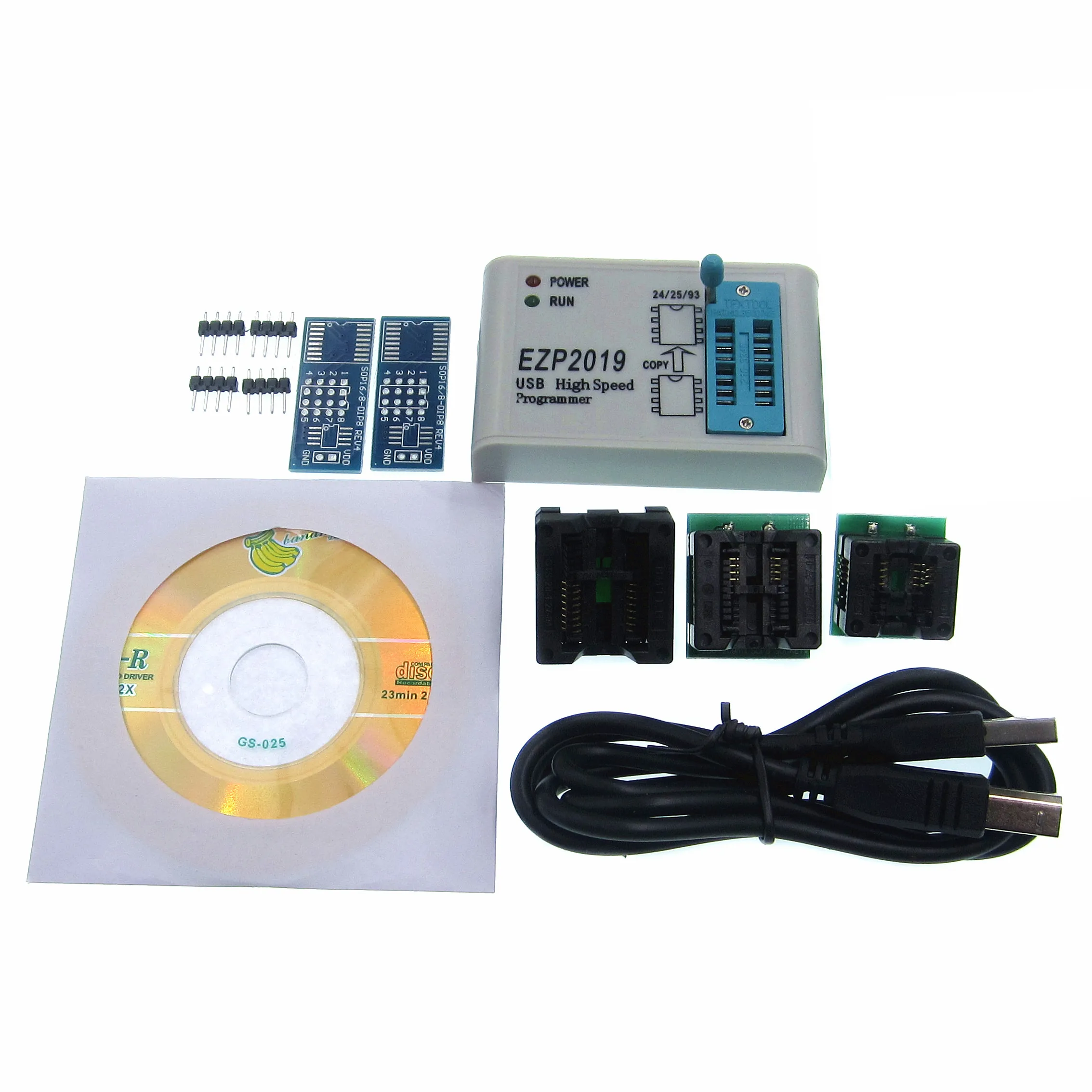 

Newest Version EZP2019 High-speed USB SPI Programmer Support24 25 93 EEPROM 25 Flash BIOS Chip+5 Socket