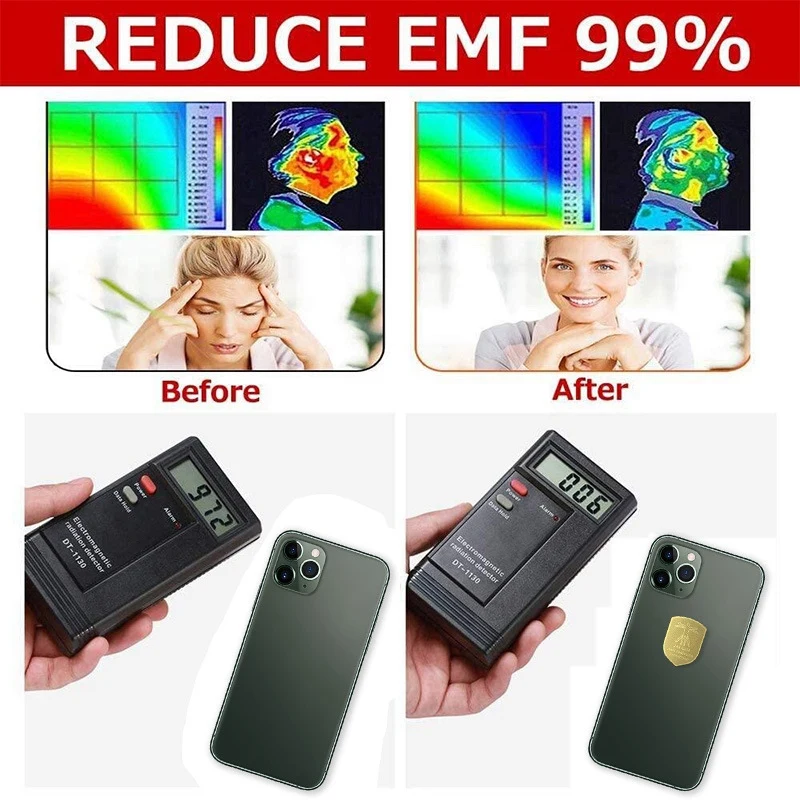 

6Pcs Emf Protection Anti Radiation Protector Sticker Cell Phone Sticker Emf Blocker for Phones Laptop Pc