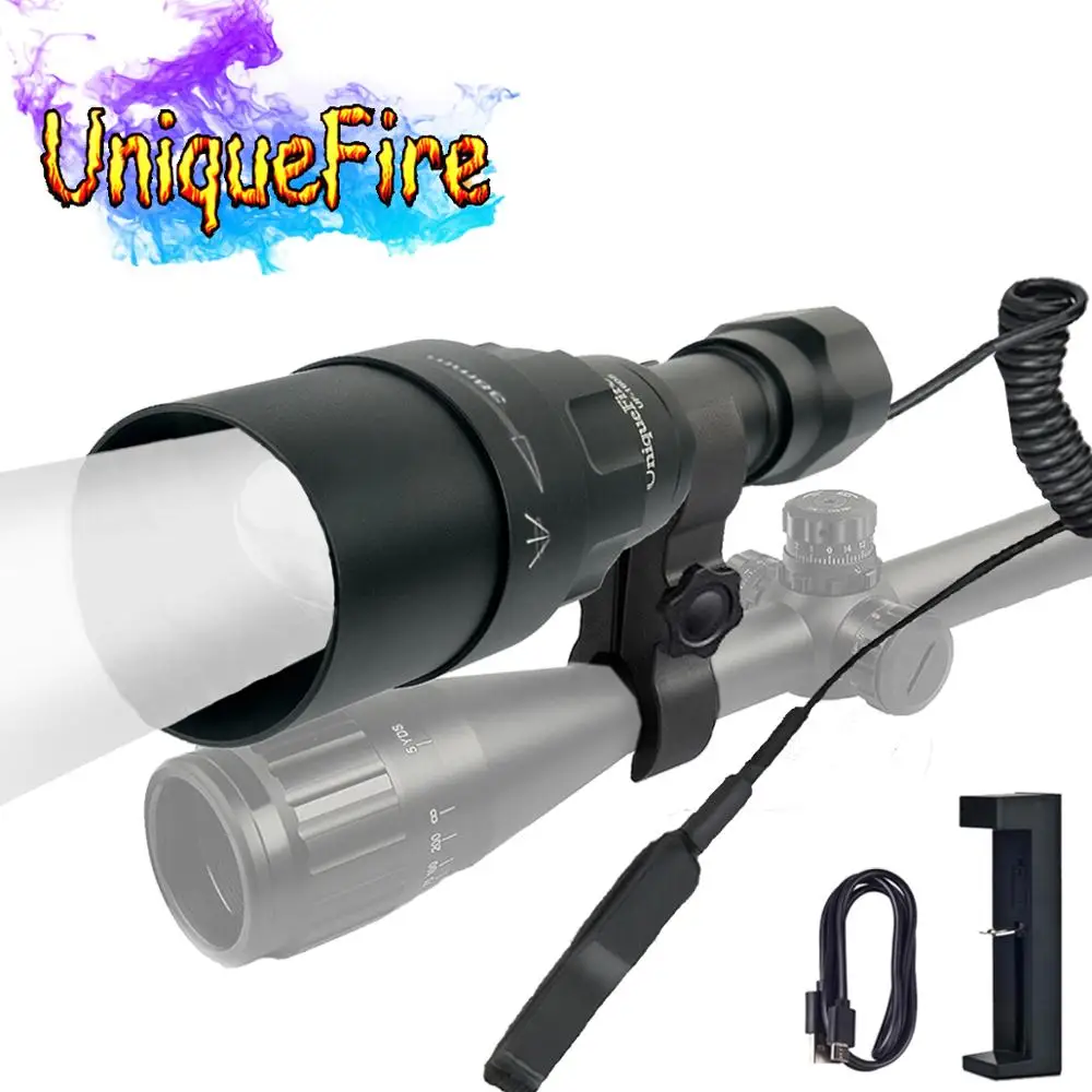 UniqueFire 1605 IR 850nm масштабируемый T38 фонарик 3 режима ночного видения USB