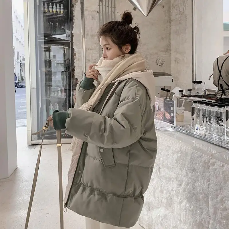 

2021 winter new loose parker short cotton-padded jacket women's cotton-padded jacket bread jacket hooded padded jacket jacket tr