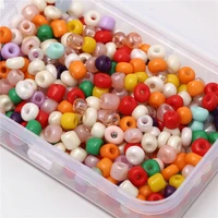 500pcsbox 5mm crystal glass loose beads diy necklace bracelet charms rondelle big hole spacer beads for jewelry making supplies