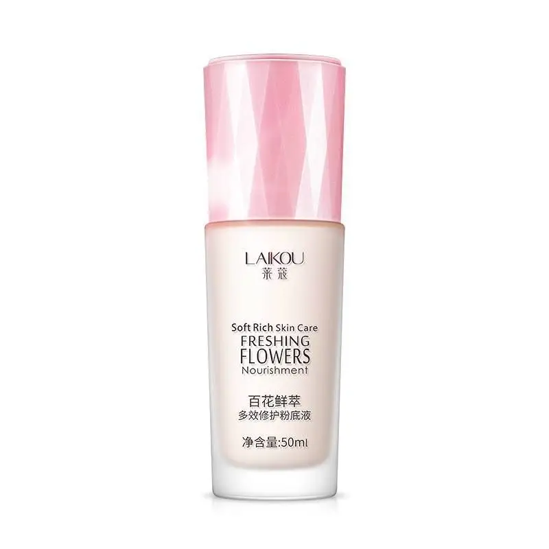

LAIKOU Multi-effect Repair Base Face Liquid Foundation Cream Full Coverage Concealer Oilcontrol Soft Face Makeup Foundation 40ml