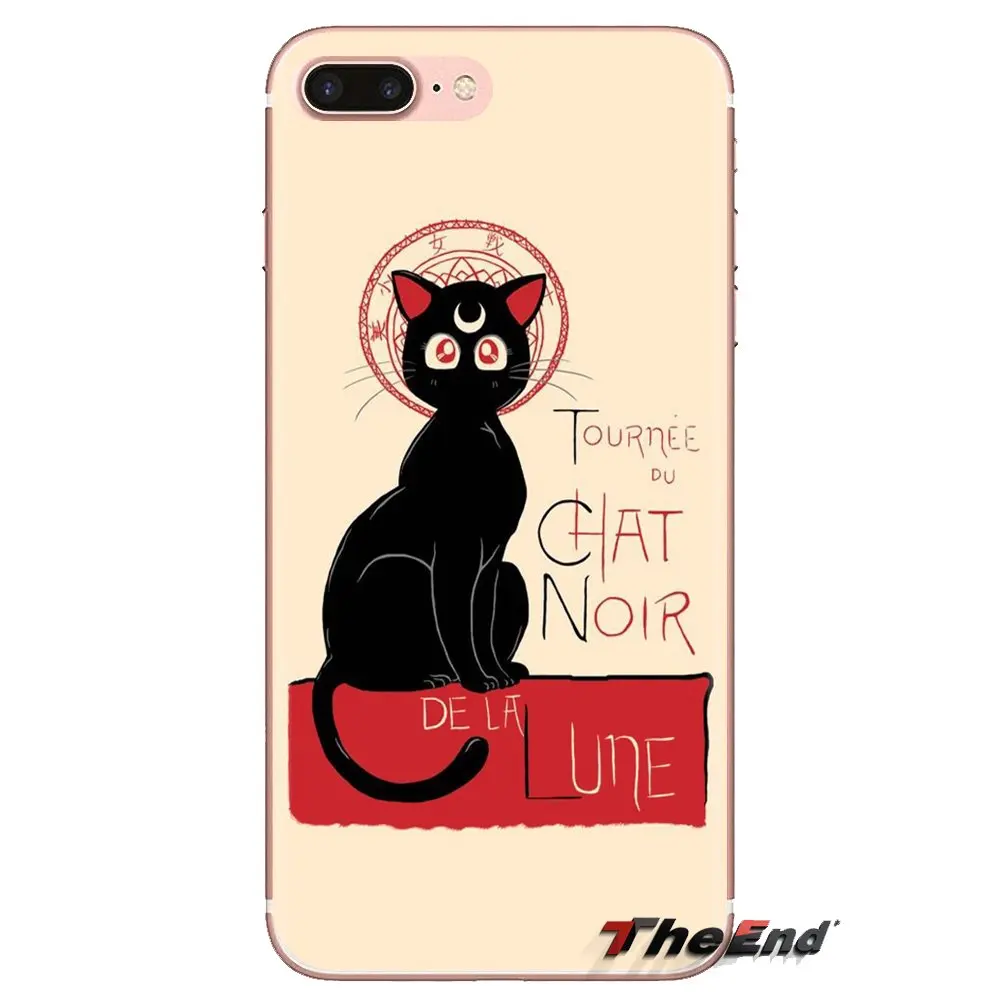Anime Sailor Moon Luna lune cat For iPod Touch Apple iPhone 4 4S 5 5S SE 5C 6 6S 7 8 X XR XS Plus MAX TPU Transparent Skin Cover |