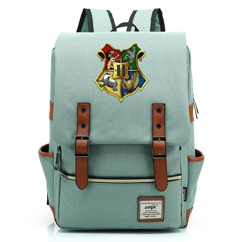 Волшебный Хогвартс Ravenclaw Слизерин Гриффиндор для мальчиков и девочек портфели для подростков школьные сумки холщовые женские сумки рюкзак мужской рюкзак