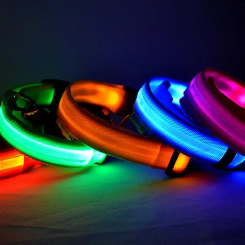

USB Charging Led Dog Collar Anti-Lost/Avoid Car Accident Collar For Dogs Puppies Dog Collars Leads LED Supplies Pet Products