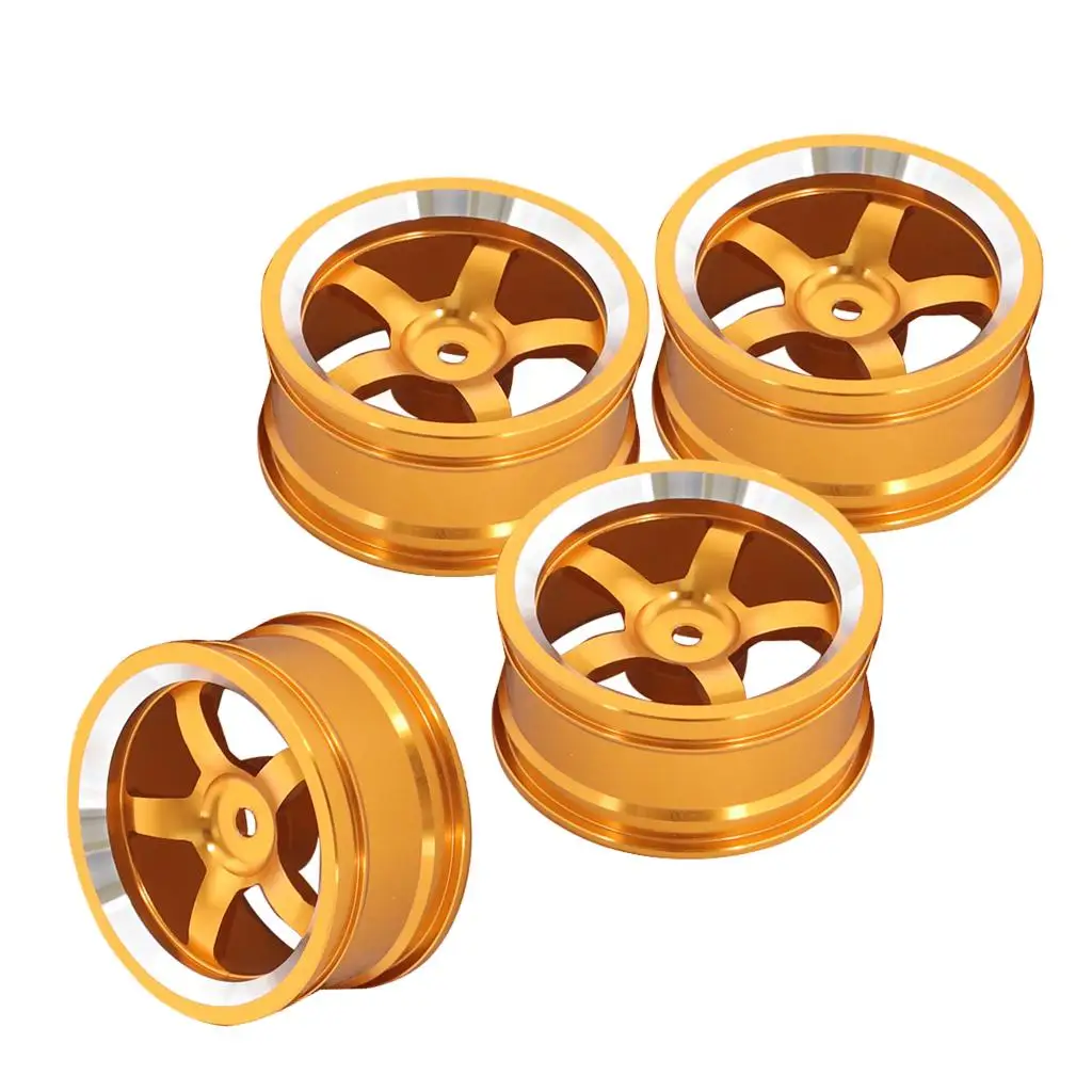 

Pack of 4 Aluminum Alloy RC 1:10 on-Road Racing Car Wheel Rims 5-6 Spoke