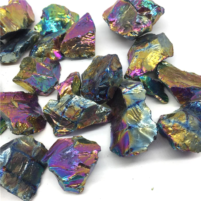 50g Bismuth Titanium angel aura quartz crystal gravel raw crystal tumbled stones