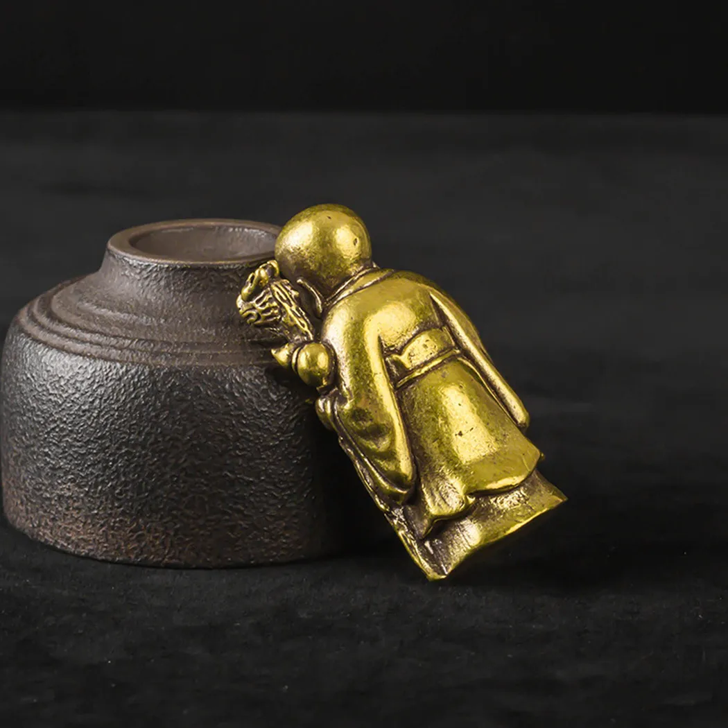 

1*Figurines 52*27*15mm Brass Immortal Figurines Ornament Antique Pure Copper Desktop Decorations Fine Workmanship