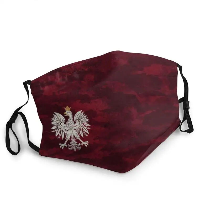 

Poland Vintage Coat Of Arms Mask Men Women Anti Dust Polska Polish Eagle Mask Protection Cover Respirator Reusable Mouth Muffle