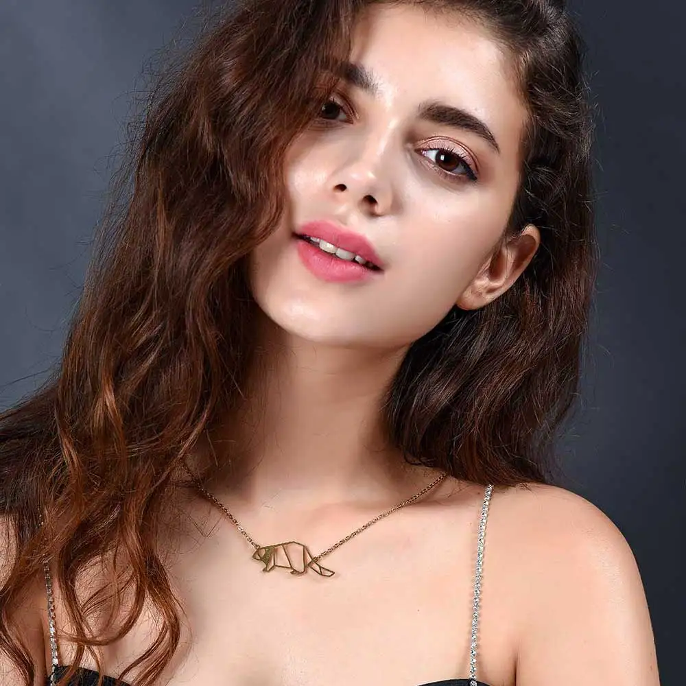 Unique Animal Beaver Necklace LaVixMia Italy Design 100% Stainless Steel Necklaces for Women Super Fashion Jewelry Special Gift | Украшения