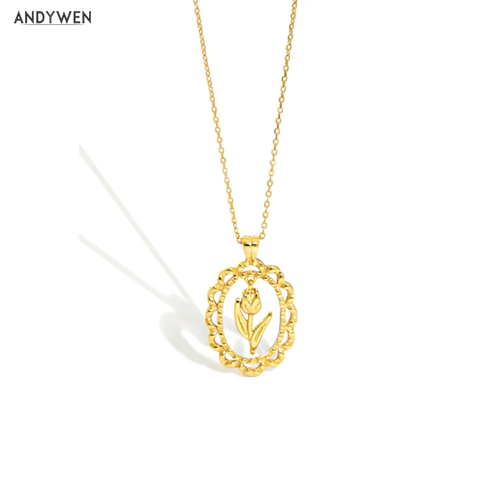 

Цепочка Женская овальная ANDYWEN, из серебра 925 пробы