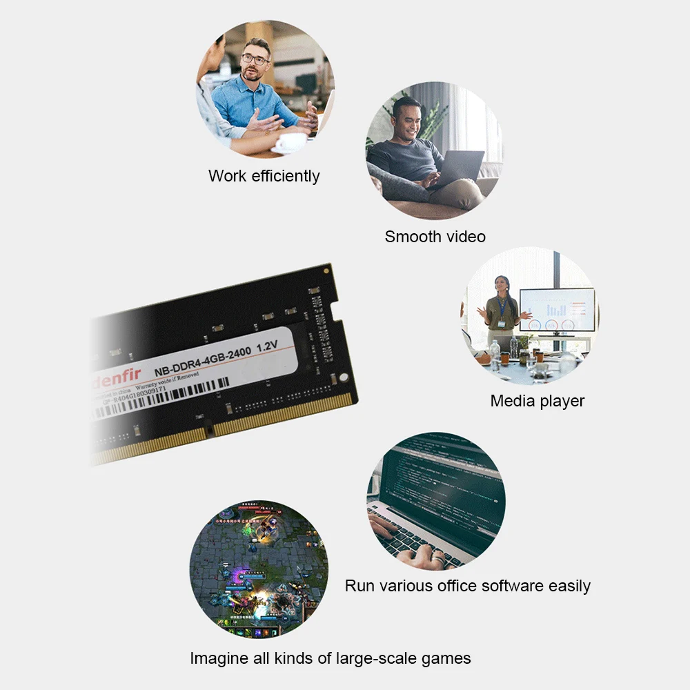 

Goldenfir DDR4 Memory RAM 4GB/8GB/16GB 2133MHz/400MHz DIMM Laptop Memory Bar 284Pin Motherboard Memory for Notebook Office Home