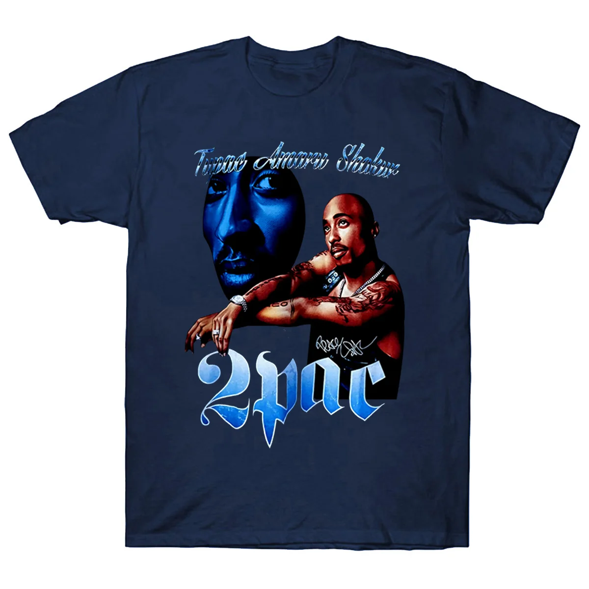 Мужская Длинная пляжная Футболка в винтажном стиле 90 х 2Pac Тупак Шакур S 234Xl